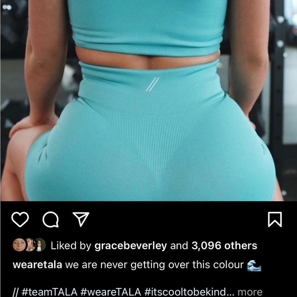 TALA Hosta Shorts in the color Sea, Size Medium - Picture 2 of 6